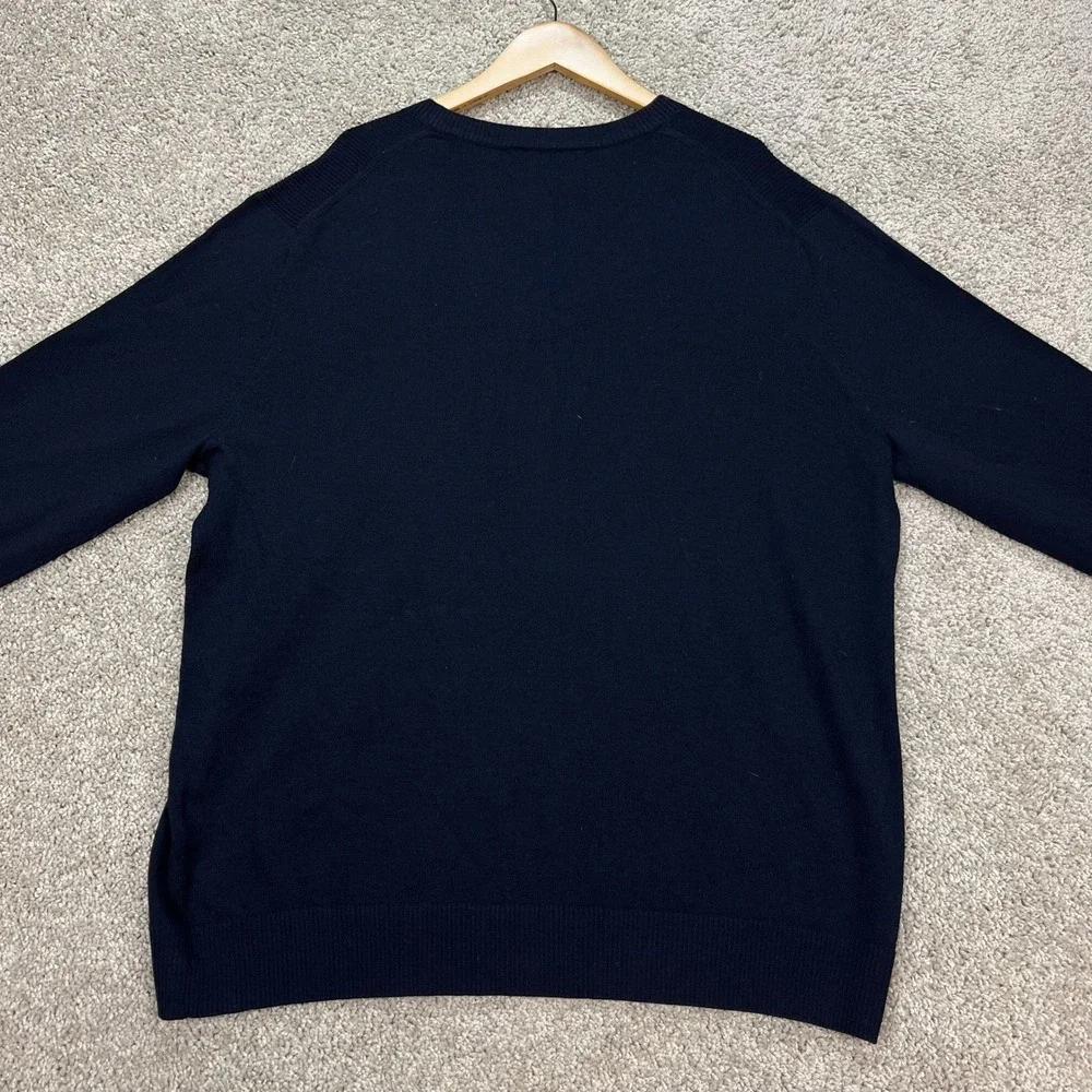 Banana Republic Merino Wool Sweater Mens XL Blue‎ Long Sleeve V-Neck Pullover